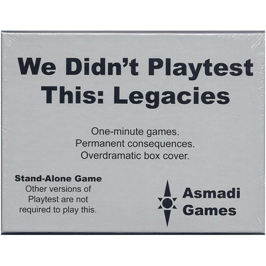 Image of We Didn't Playtest This: Legacies card game by Asmadi Games ASI0016