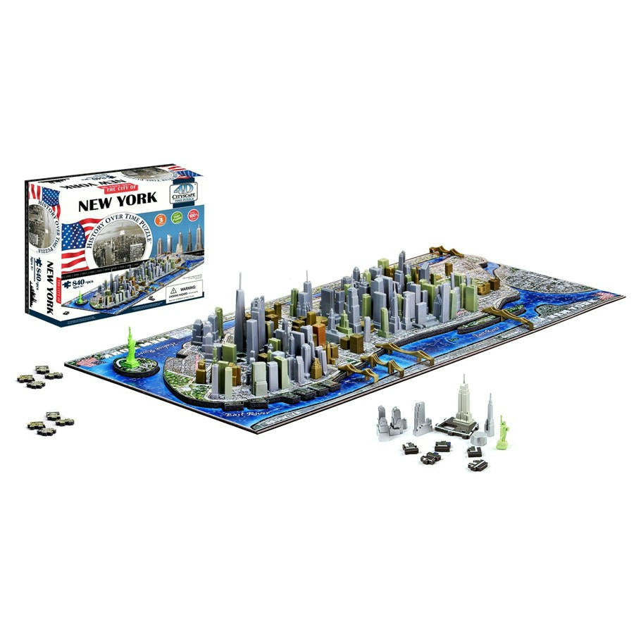 Image of New York History Over Time 4D Cityscape Puzzle by Asmodee 4D-40010