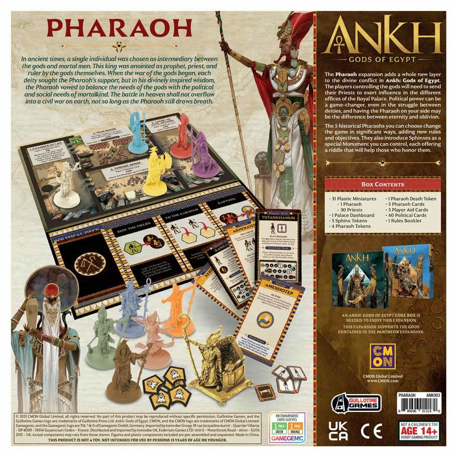 Image of Ankh: Gods of Egypt Board Game Pharaoh Expansion Set ASMANK003 CMON