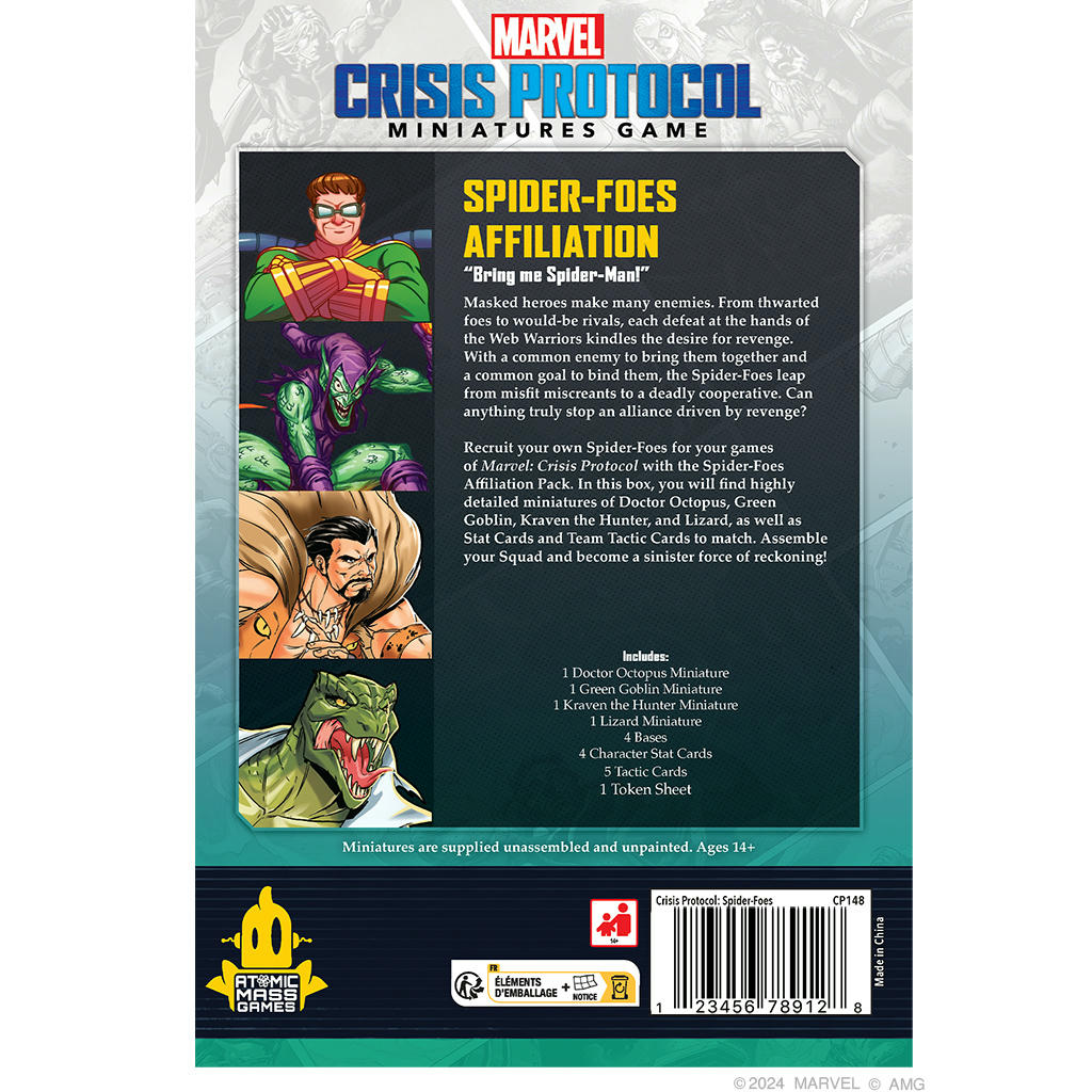 Image of Marvel Crisis Protocol Spider-Foes Affiliation Pack Expansion ASMCP148