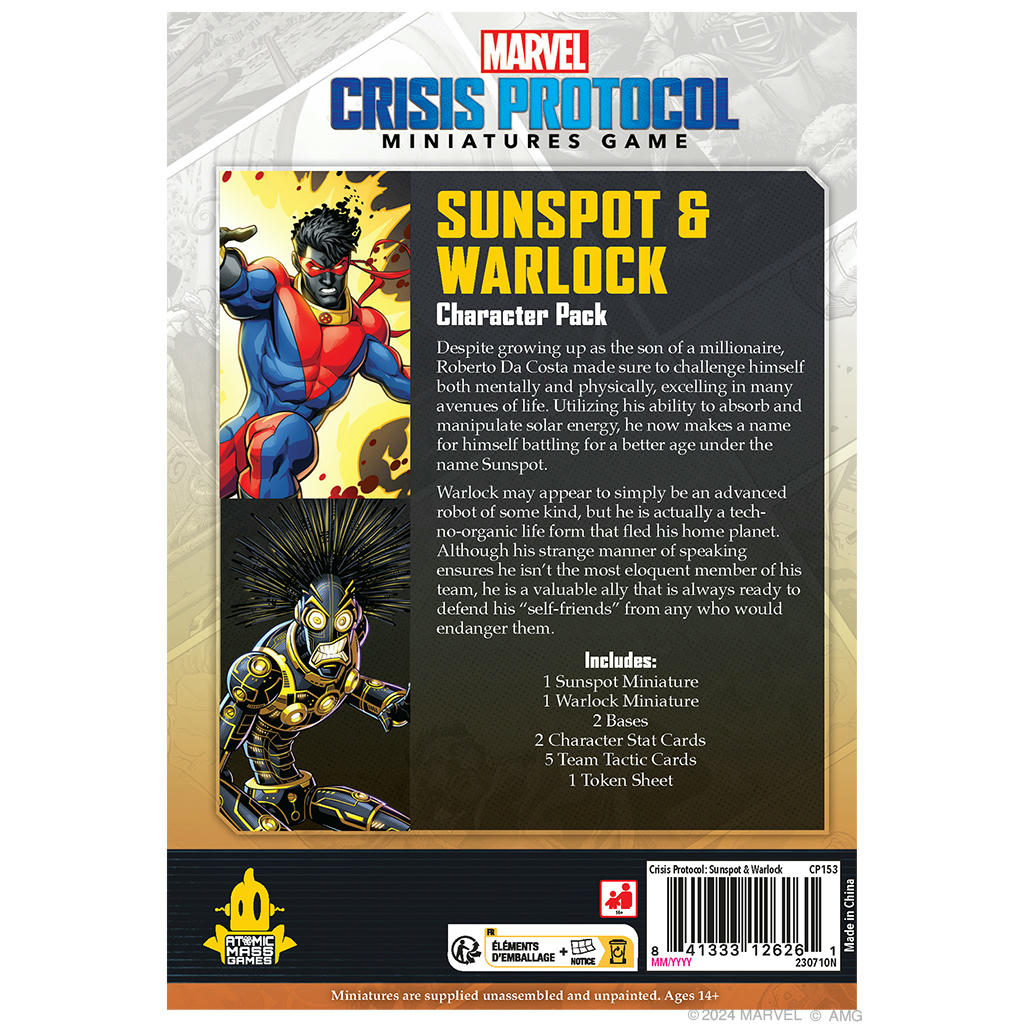 Image of Marvel Crisis Protocol Sunspot & Warlock Expansion ASMCP153