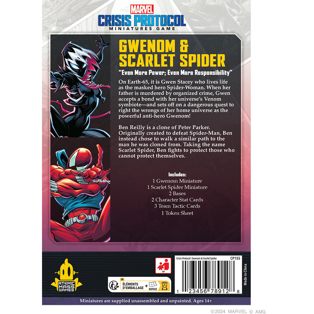 Image of Marvel Crisis Protocol Game Gwenon & Scarlet Spider Character Expansion