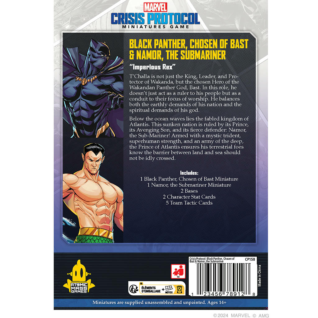 Image of Marvel Crisis Protocol Black Panther/Chosen of the Bast & Namor/The Sub-Mariner 