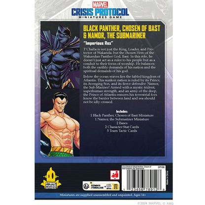 Image of Marvel Crisis Protocol Black Panther/Chosen of the Bast & Namor/The Sub-Mariner 