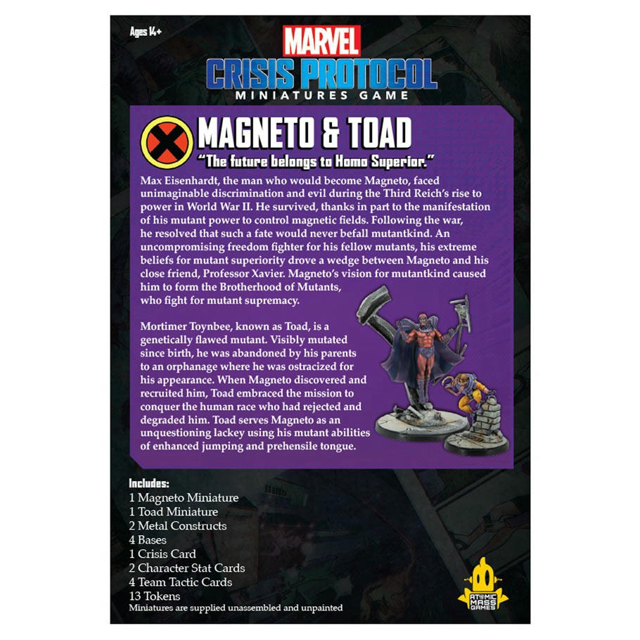 Image of Marvel Crisis Protocol Miniatures Game Magneto & Toad Character Expansion