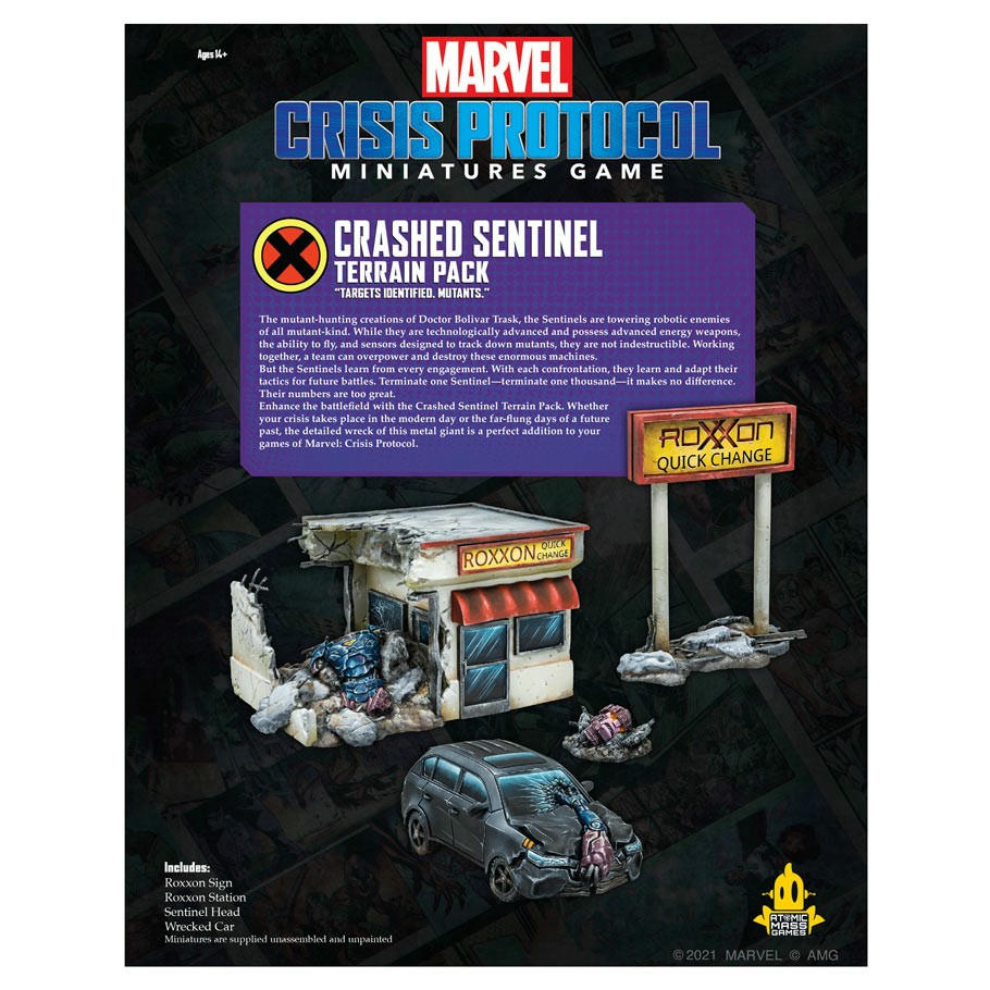 Image of Marvel Crisis Protocol Miniatures Game Crashed Sentinel Terrain Pack ASMCP44EN