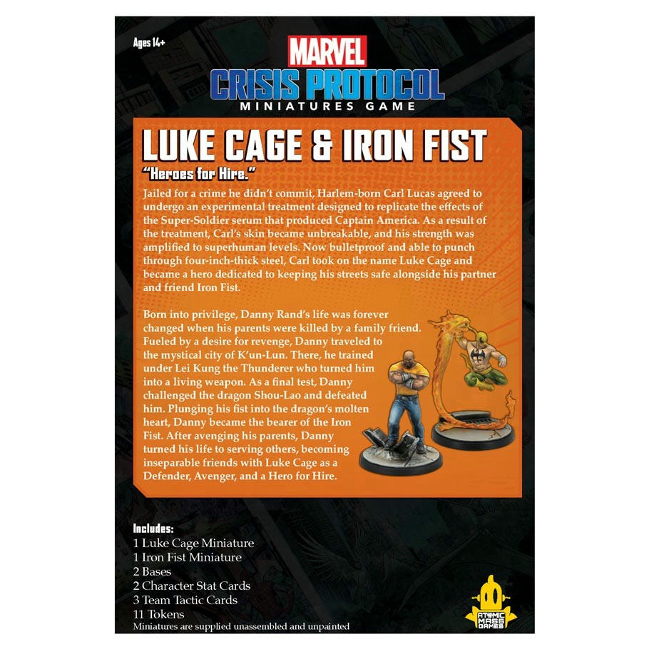 Image of Marvel Crisis Protocol Game Luke Cage & Iron Fist Character Expansion ASMCP49EN