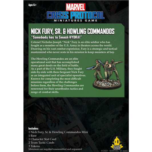 Image of Marvel Crisis Protocol Nick Fury SR & Howling Commandos Expansion ASMCP75EN