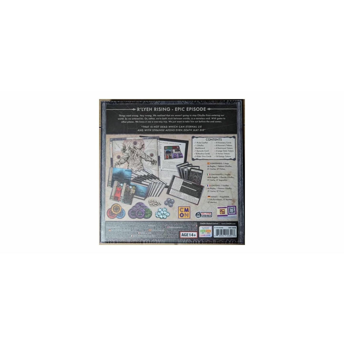 Image of Cthulhu: Death May Die Board Game R'lyeh Rising Expansion w/GIANT Miniature