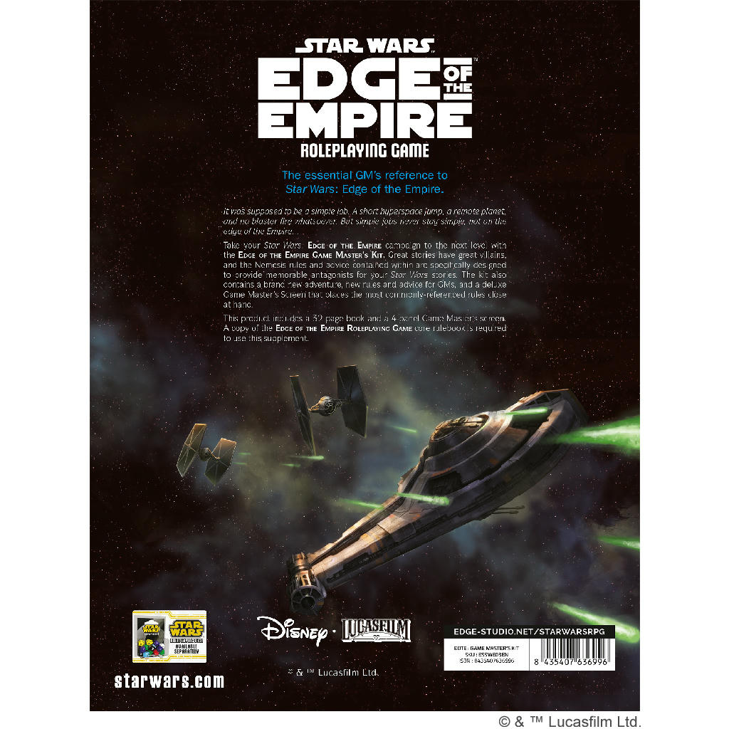 Image of Star Wars Edge of the Empire RPG: Game Master's Kit Edge Studios ASMESSWE03EN