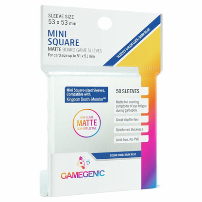 Image of Mini Square CLEAR Matte Game Sleeves 53x 53mm (50) GameGenic GG1062 