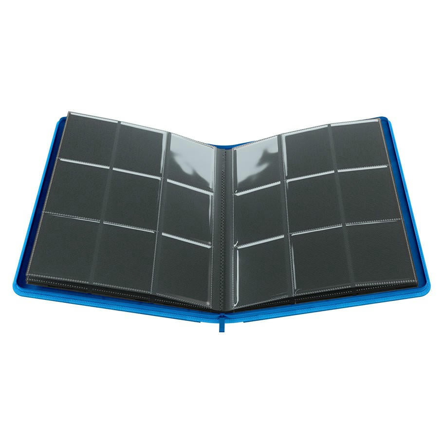 Image of Blue Premium 18-Pocket Zippered Card Binder GameGenic Holds 360 Cards