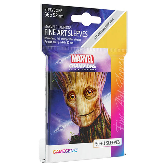 Image of Groot Marvel Champions TCG Fine Art Game Sleeves 66x91mm (50) GameGenic 