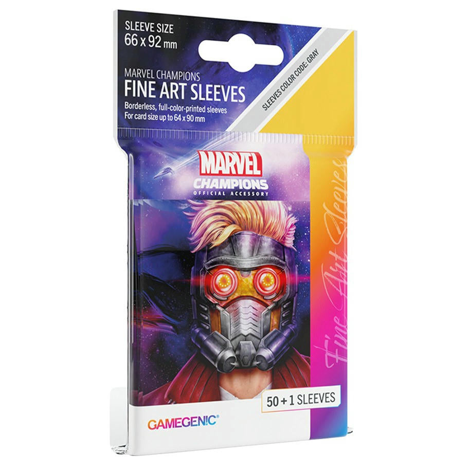 Image of Star Lord Marvel Art Matte Standard Game Sleeves 62x94mm (50) GameGenic 