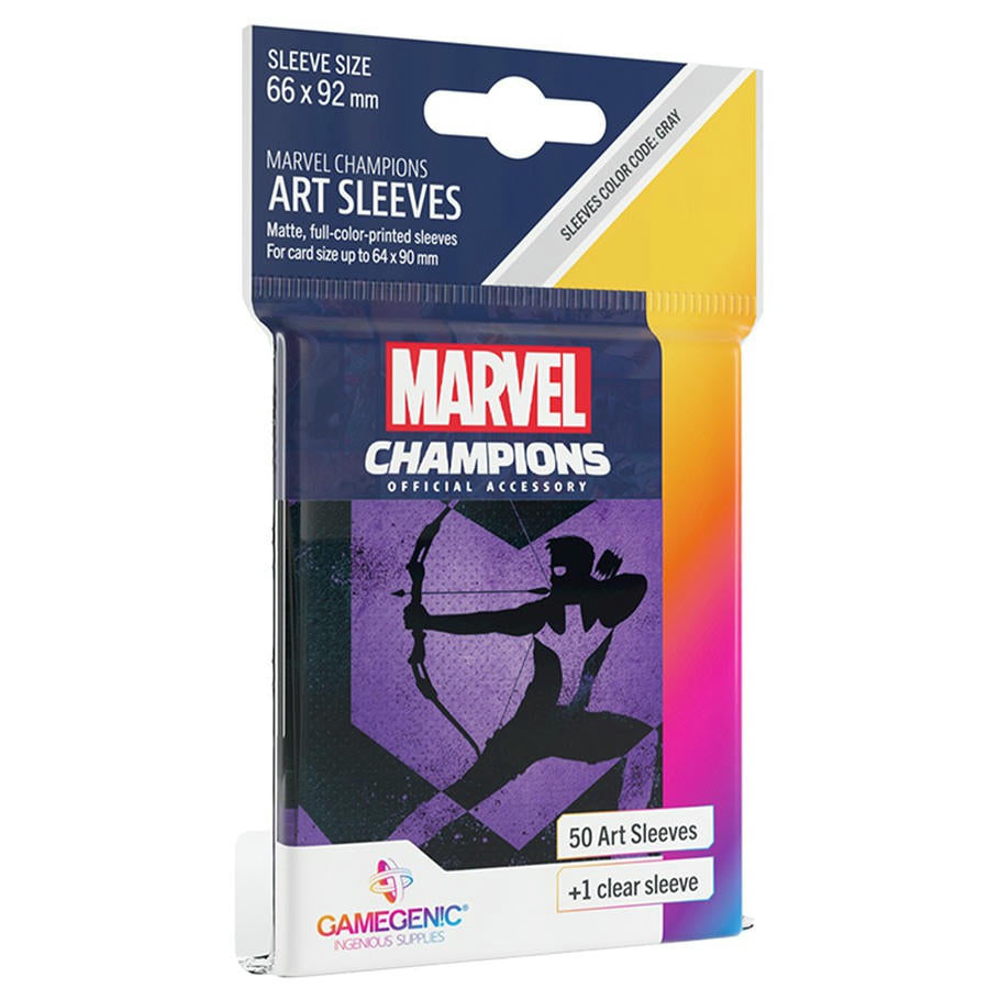 Image of Hawkeye Marvel Art Matte Standard Game Sleeves 62x94mm (50) GameGenic 