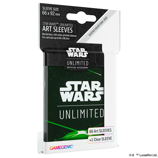 Image of Star Wars Unlimited Green Art Standard 66x92mm Card Sleeves (60pcs) GameGenic 