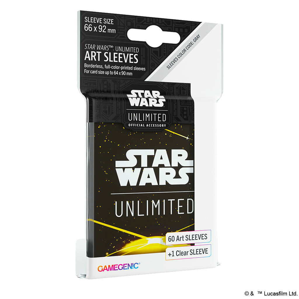 Image of Star Wars Unlimited Yellow Art Standard 66x92mm Card Sleeves (60pcs) GameGenic 