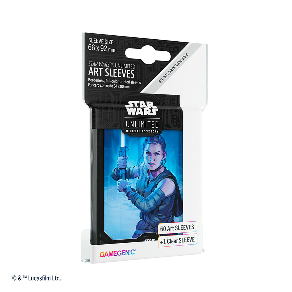 Image of Star Wars Unlimited Rey Standard 66x92mm Card Sleeves 60pcs GameGenic 