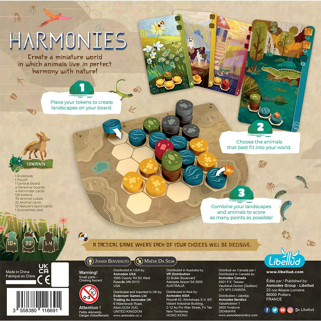 Image of Harmonies Board Game by Libellud 1-4 Play, 10+, 30 Minutes ASMLIBTL01EN