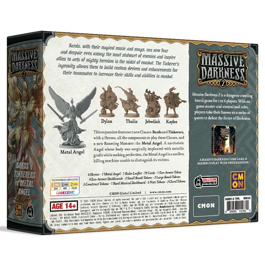 Image of Massive Darkness 2 Bards & Tinkerers Vs Metal Angel Heroes & Monsters Expansion