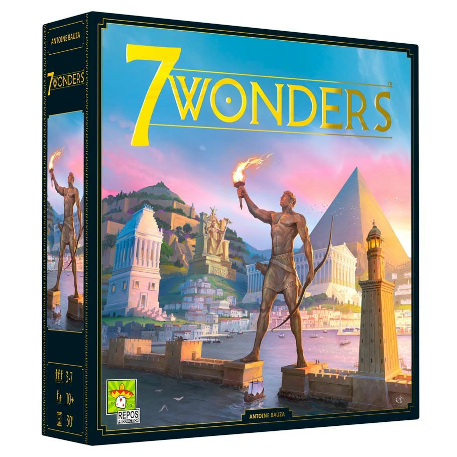 Image of 7 Wonders Strategy Board Game by Asmodee Games ASMSV01EN (2020 Edition) Seven