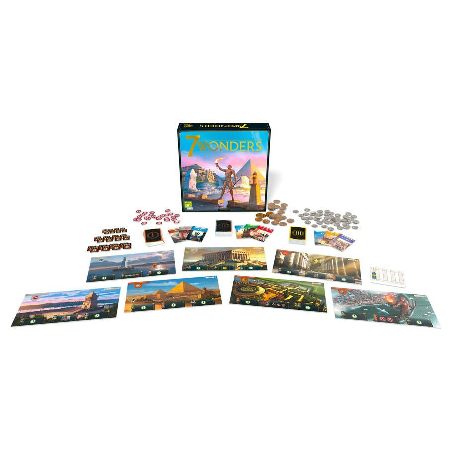 Image of 7 Wonders Strategy Board Game by Asmodee Games ASMSV01EN (2020 Edition) Seven