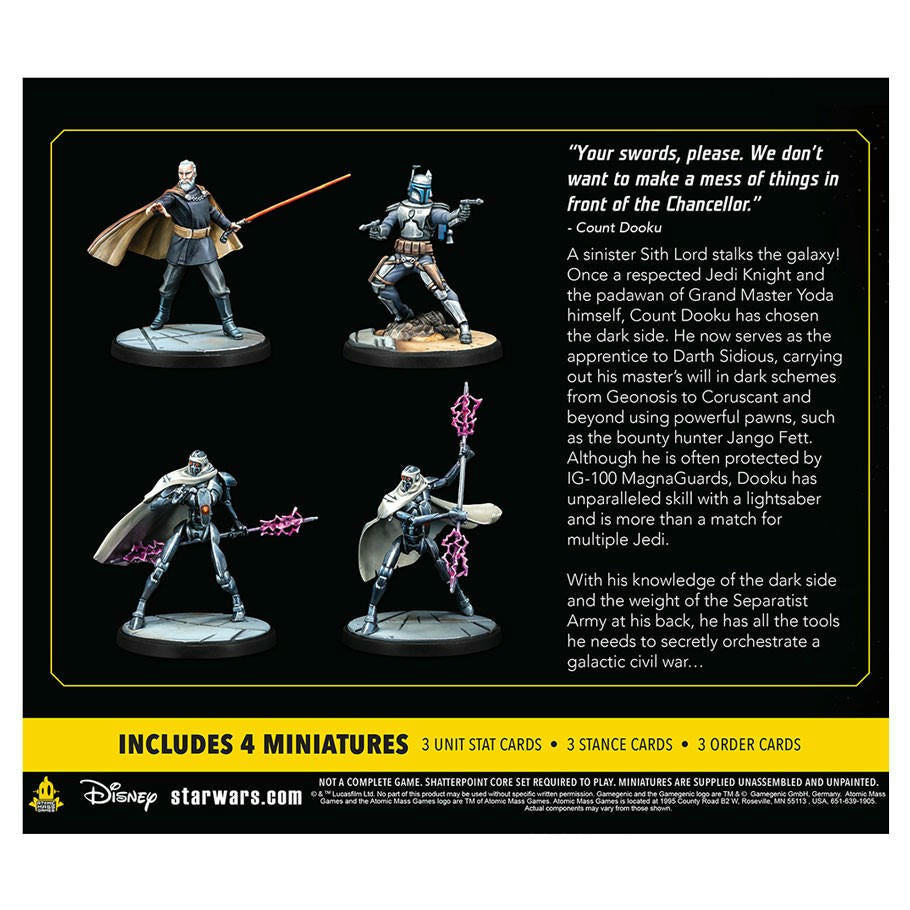 Image of Star Wars Shatterpoint Miniatures game: Count Dooku Twice the Pride Squad Pack