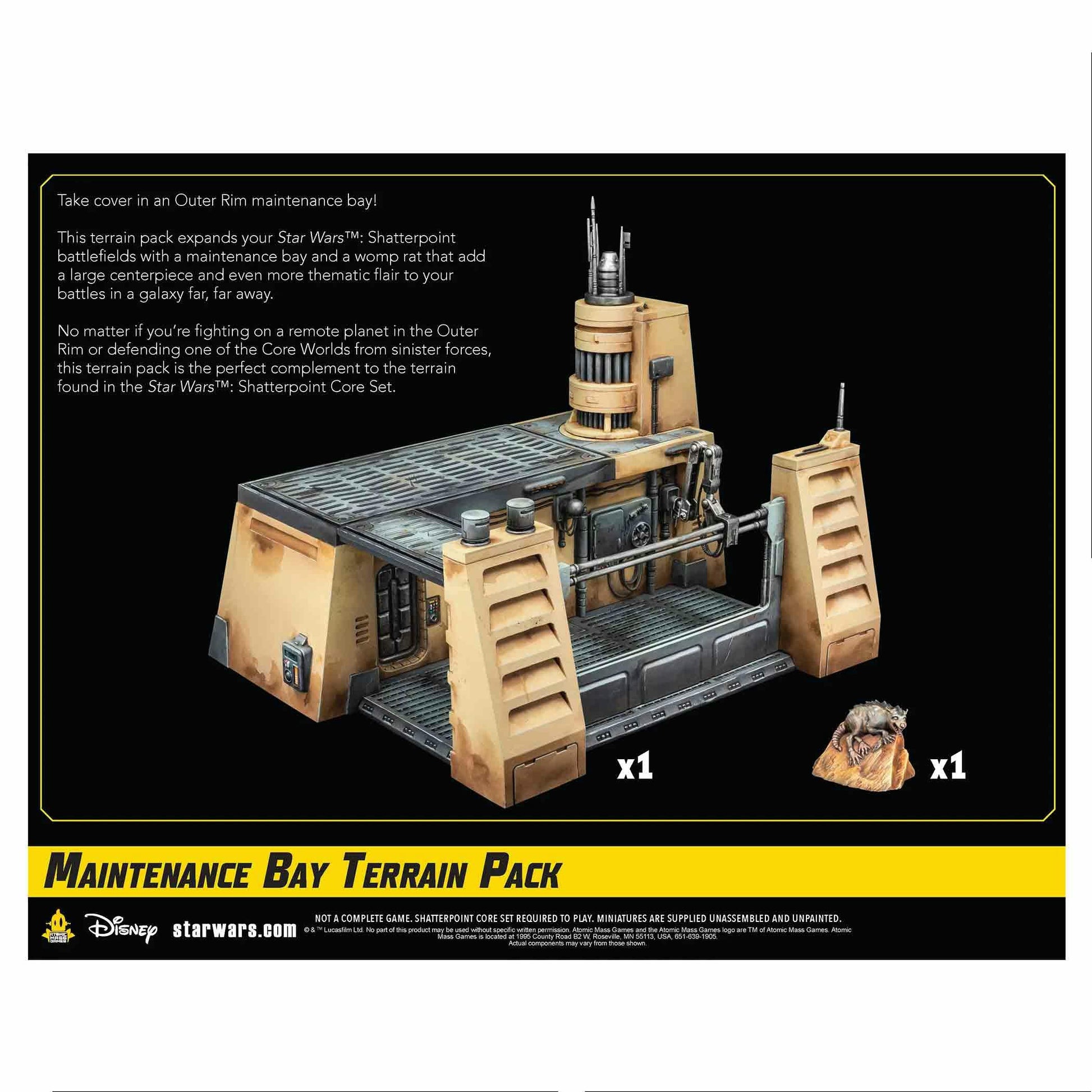 Image of Star Wars Shatterpoint Miniatures game: Maintenance Bay Terrain Pack ASMSWP18