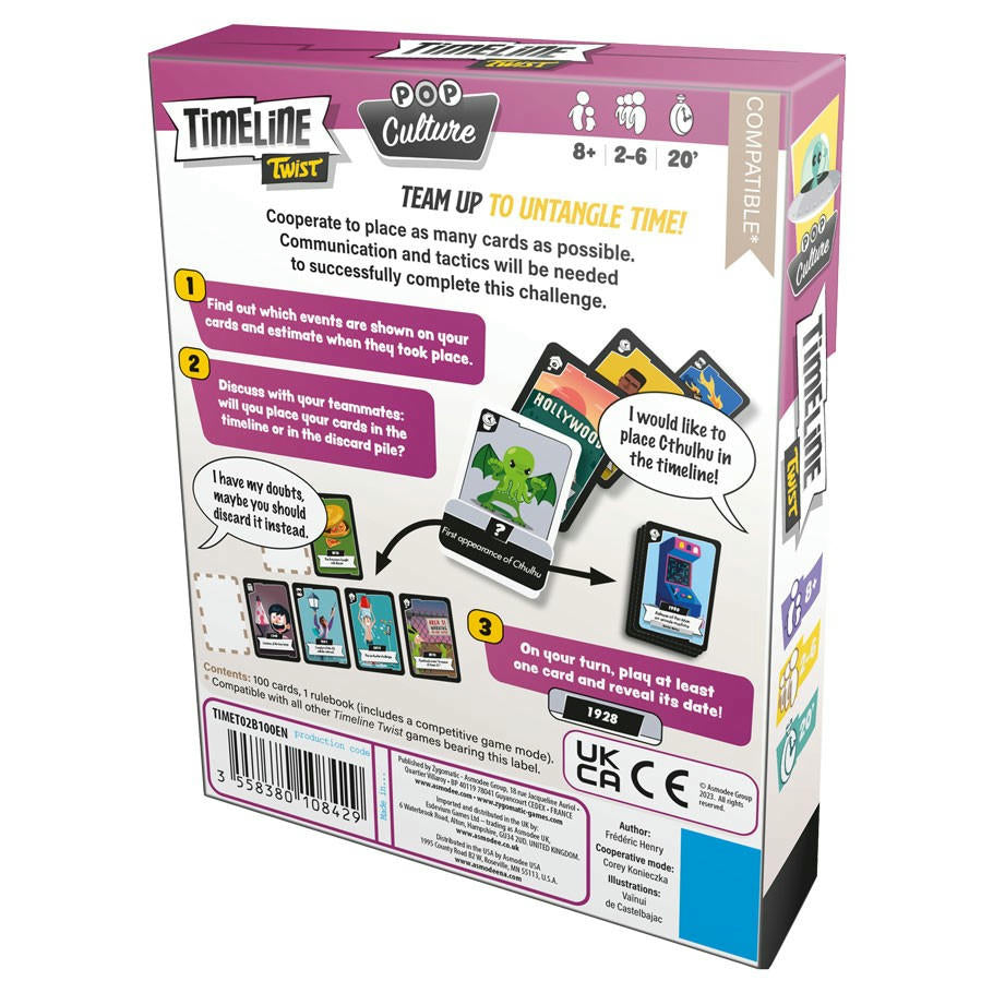 Image of Timeline: Twist Pop Culture Cooperative Card Game by Asmodee ASMTIMET02B100EN