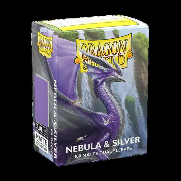 DRAGON SHIELD SLEEVES DUAL MATTE NEBULA AND SILVER 100CT