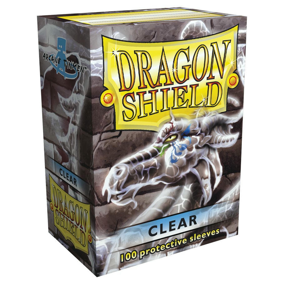 Image of Dragon Shield Card Sleeves: (100 Sleeves) Clear ATM10001 Standard Size