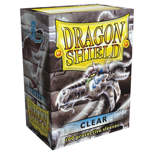 Image of Dragon Shield Card Sleeves: (100 Sleeves) Clear ATM10001 Standard Size