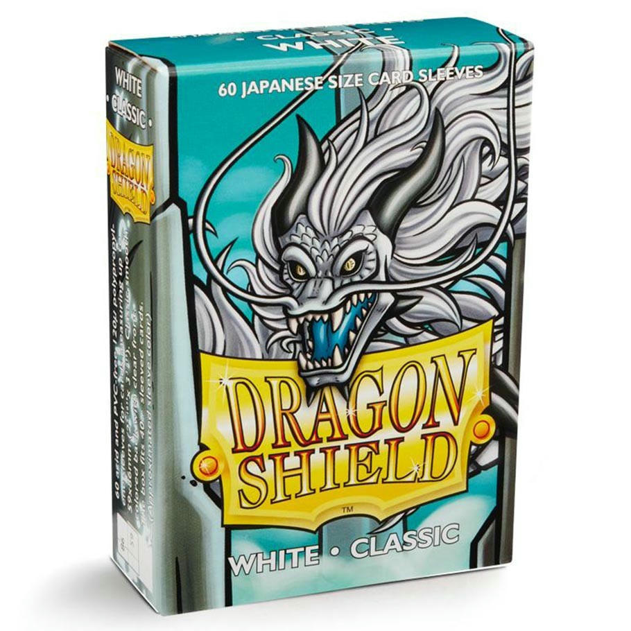 Image of Dragon Shields White Classic Japanese/Small Standard Deck Protector Card Sleeves