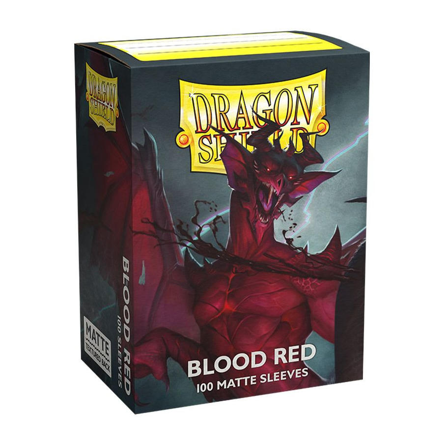 Dragon Shields: (100) Matte - Blood Red (DISPLAY 10)