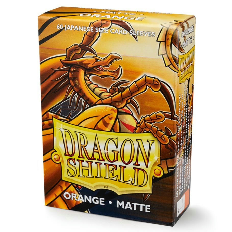 Image of Dragon Shields Matte Orange Japanese/Small Standard Deck Protector Card Sleeves 