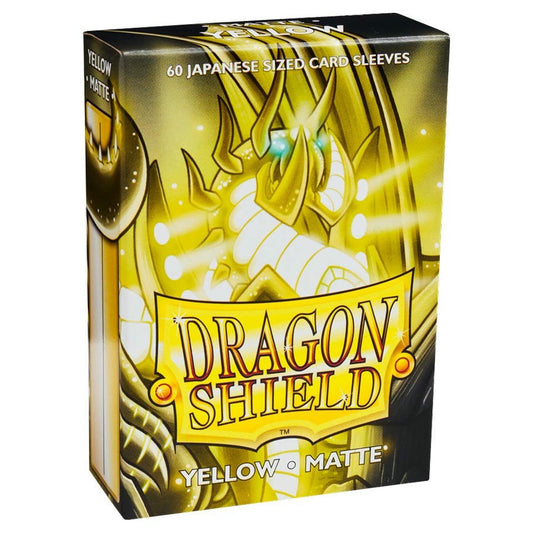 Image of Dragon Shields Matte Yellow Japanese/Small Standard Protector Card Sleeves 