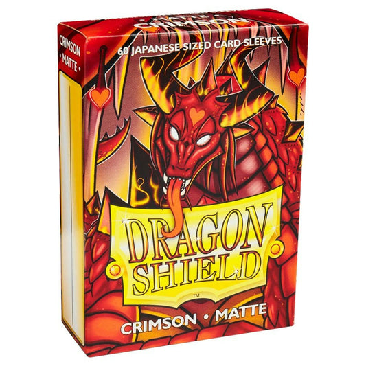 Image of Dragon Shields Matte Crimson Japanese Standard Deck Protector Card Sleeves