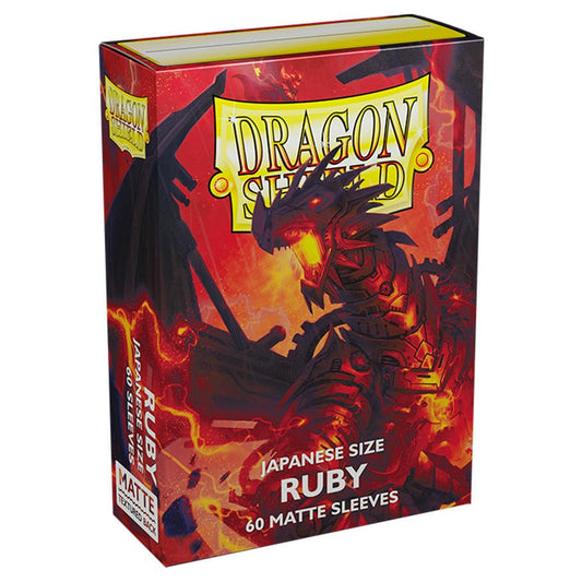 Image of Dragon Shields Matte Ruby Japanese/Small Standard Protector Card Sleeves 