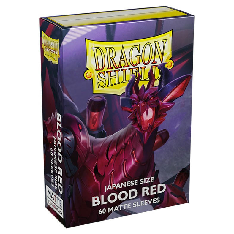 Image of Dragon Shields Matte Blood Red Japanese/Small Standard Protector Card Sleeves 