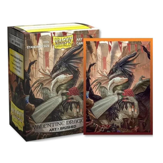 Image of Dragon Shields: (100) Brushed Art - Valentine Dragons 2021 (DISPLAY 10)