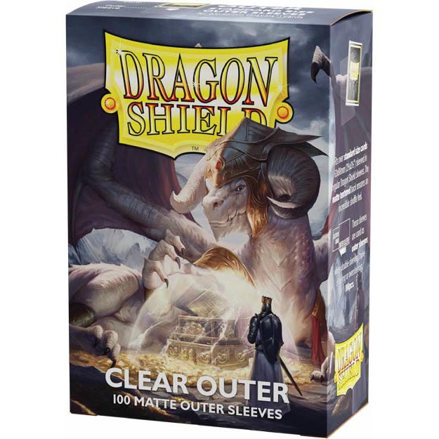 Image of Dragon Shields: (100) Outer Sleeves - Matte Clear (DISPLAY 15)