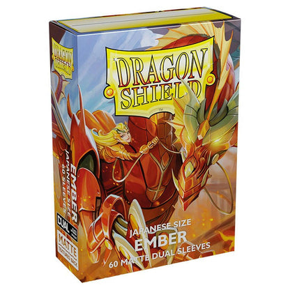 Image of Dragon Shields: 60 Deck Protect Card Sleeves Japanese Matte Dual Ember