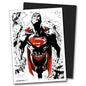 Image of Dragon Shields Dual Matte Red/White Superman Standard Card Sleeves 100pcs