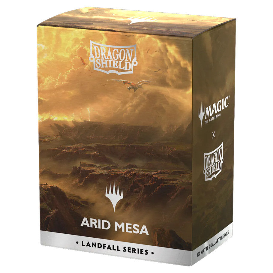 Dragon Shields: (100) Matte Dual Art - Magic the Gathering - Landfall Series - Arid Mesa
