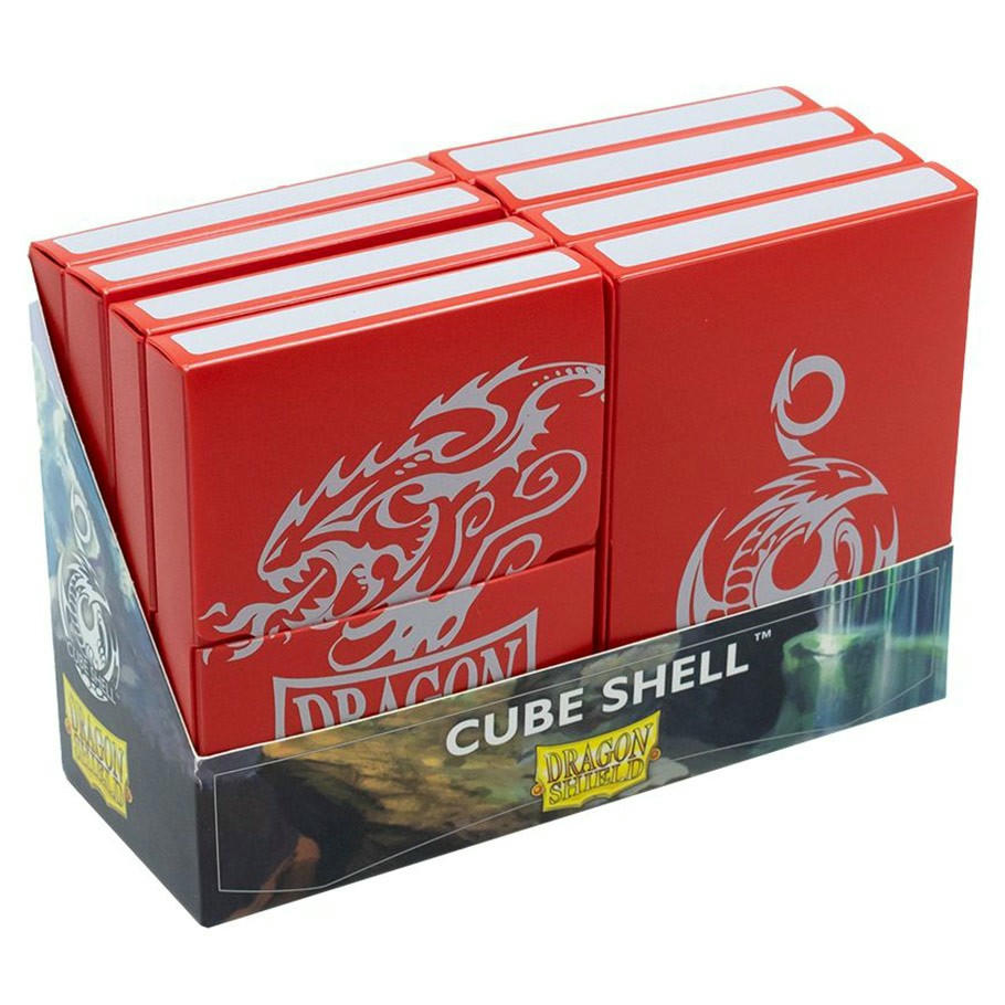 Image of Dragon Shields Feisty Red Cube Shell by Arcane Tinman 30507