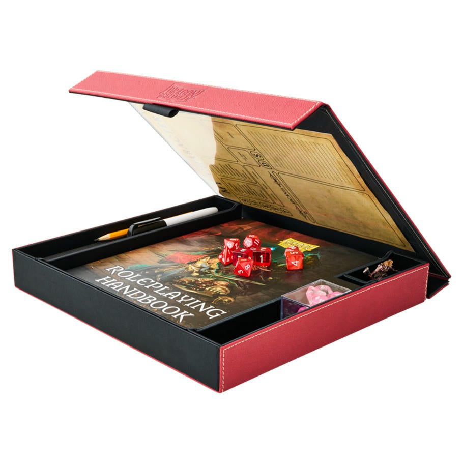 Image of Dragon Shields Blood Red Deluxe Player Companion RPG Accessory Box & Dice Tray