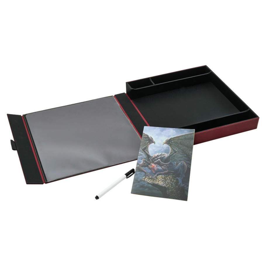 Image of Dragon Shields Blood Red Deluxe Player Companion RPG Accessory Box & Dice Tray