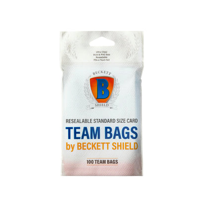 Image of Beckett Clear Resealable Standard Size Card Team Bags (100ct) ATM90302