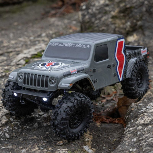 SCX24 Summit Racing Jeep Gladiator 4x4 Rock Crawler RTR, Gray