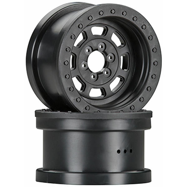 Image of Axial Racing 1/10 2.2 Trail Ready HD Series Beadlock Wheels Blk (2)  AXIAX08141